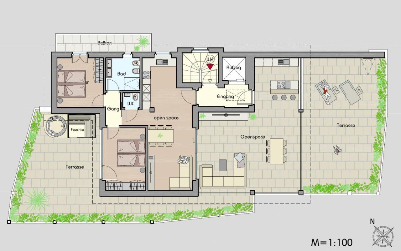 Penthouse & Garden - Luxury Apartment 포스탈 외부 사진